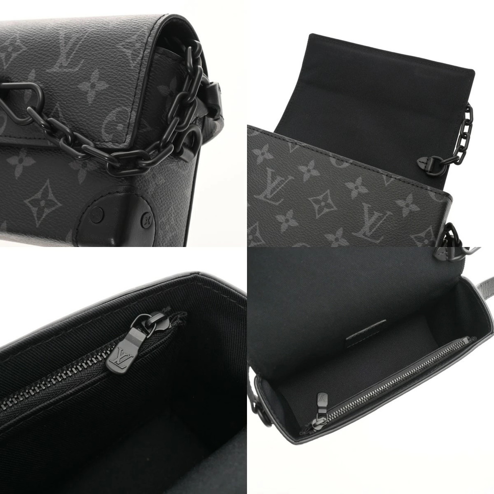 LOUIS VUITTON Monogram Eclipse Black Steamer Wearable Wallet Black Canvas - Picture 9 of 10